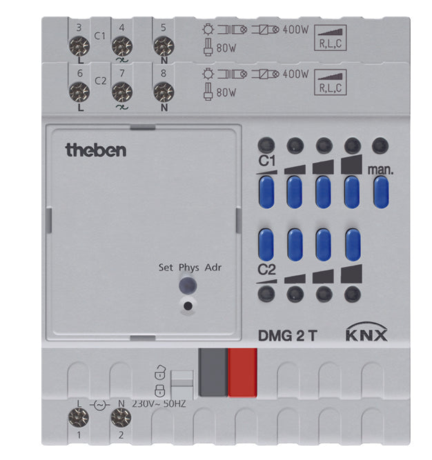 THEBEN KNX Universal-Dimmaktor 2-fach, Grundgerät THEBEN KNX Universal-Dimmaktor 2-fach, Grundgerät